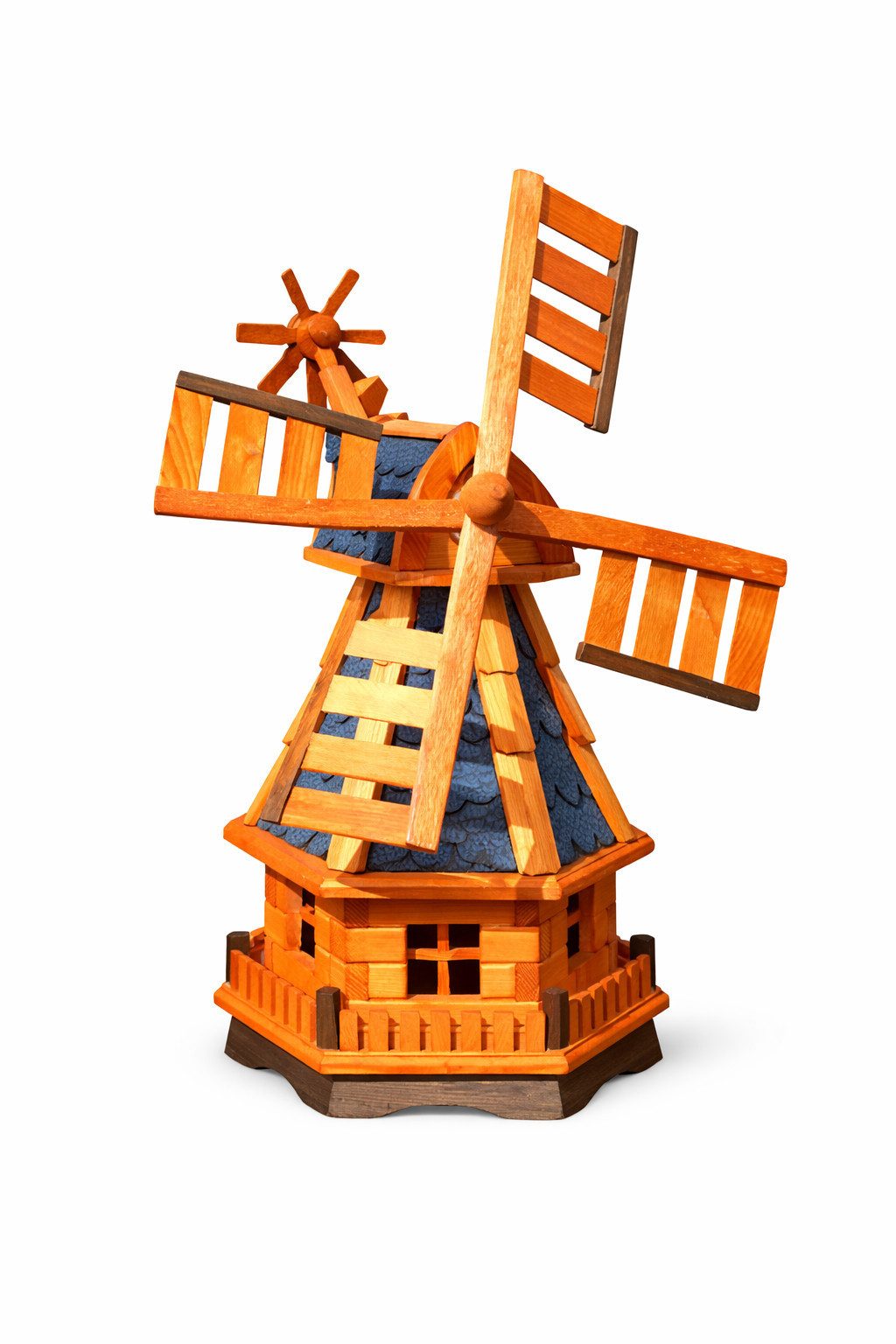 Holzdekoladen Deko-Windrad Garten-Windmühle Holz 70 cm kugelgelagert drehbar Deko