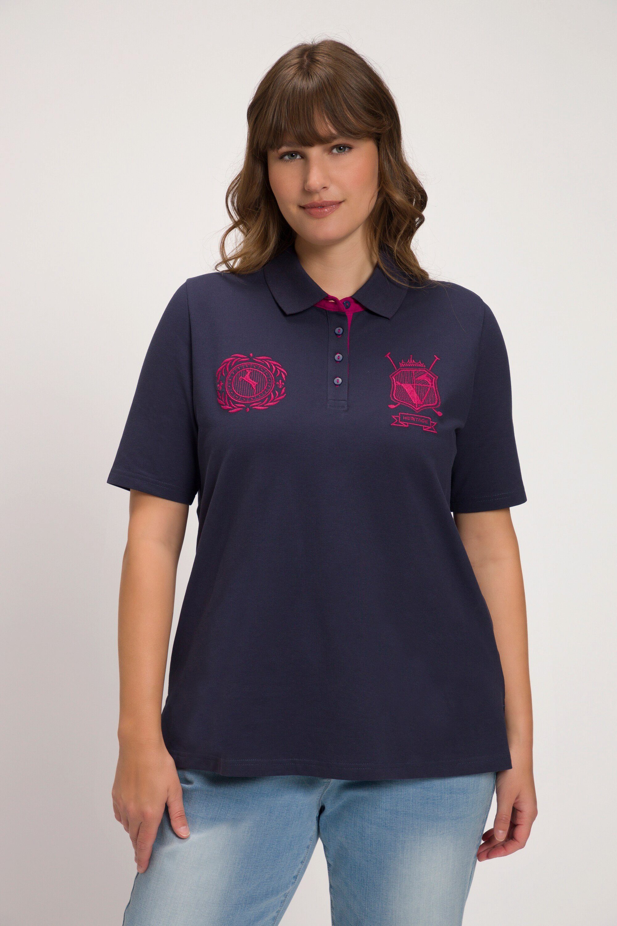 Ulla Popken Rundhalsshirt Poloshirt