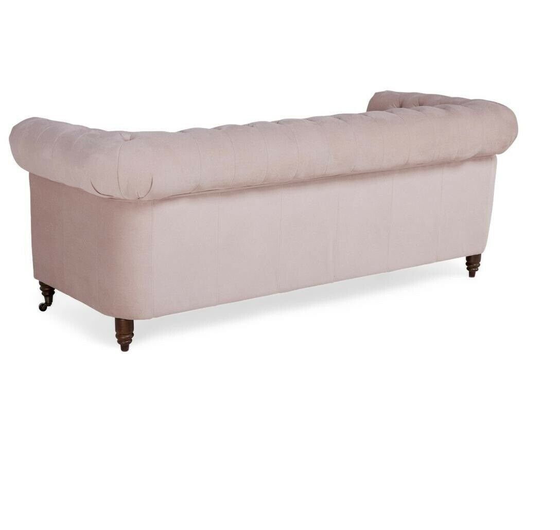 JVmoebel Made 3-Sitzer Couch Neu, Klassischer Edles Chesterfield Altrosa Sofa Design Europe in