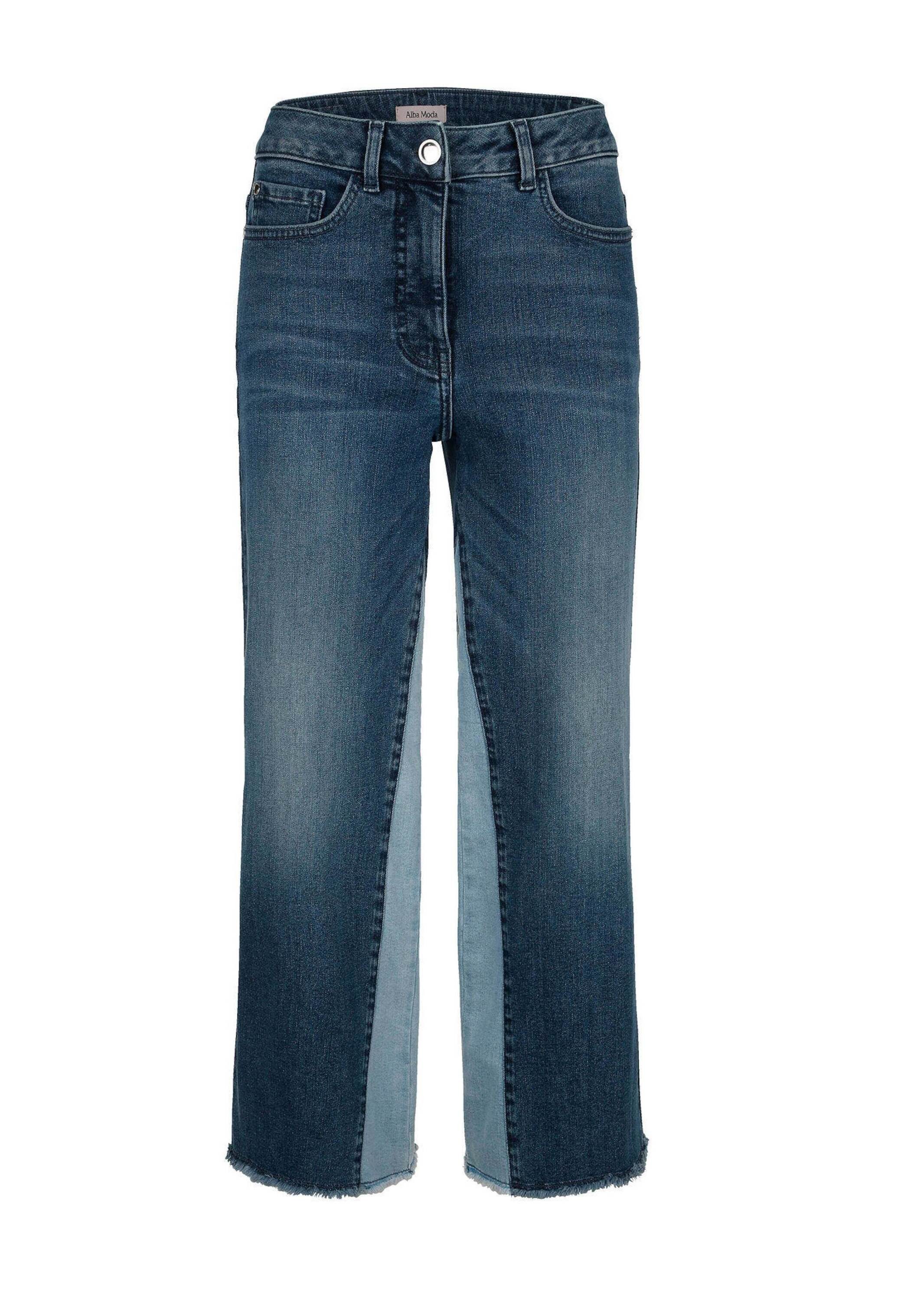 Alba Moda Gerade Jeans Jeansculotte in angesagt weiter Form