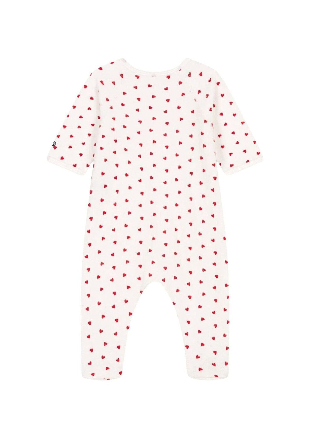 Petit Bateau Strampler Petit Bateau Nicki Strampler weiß mit roten Herzen