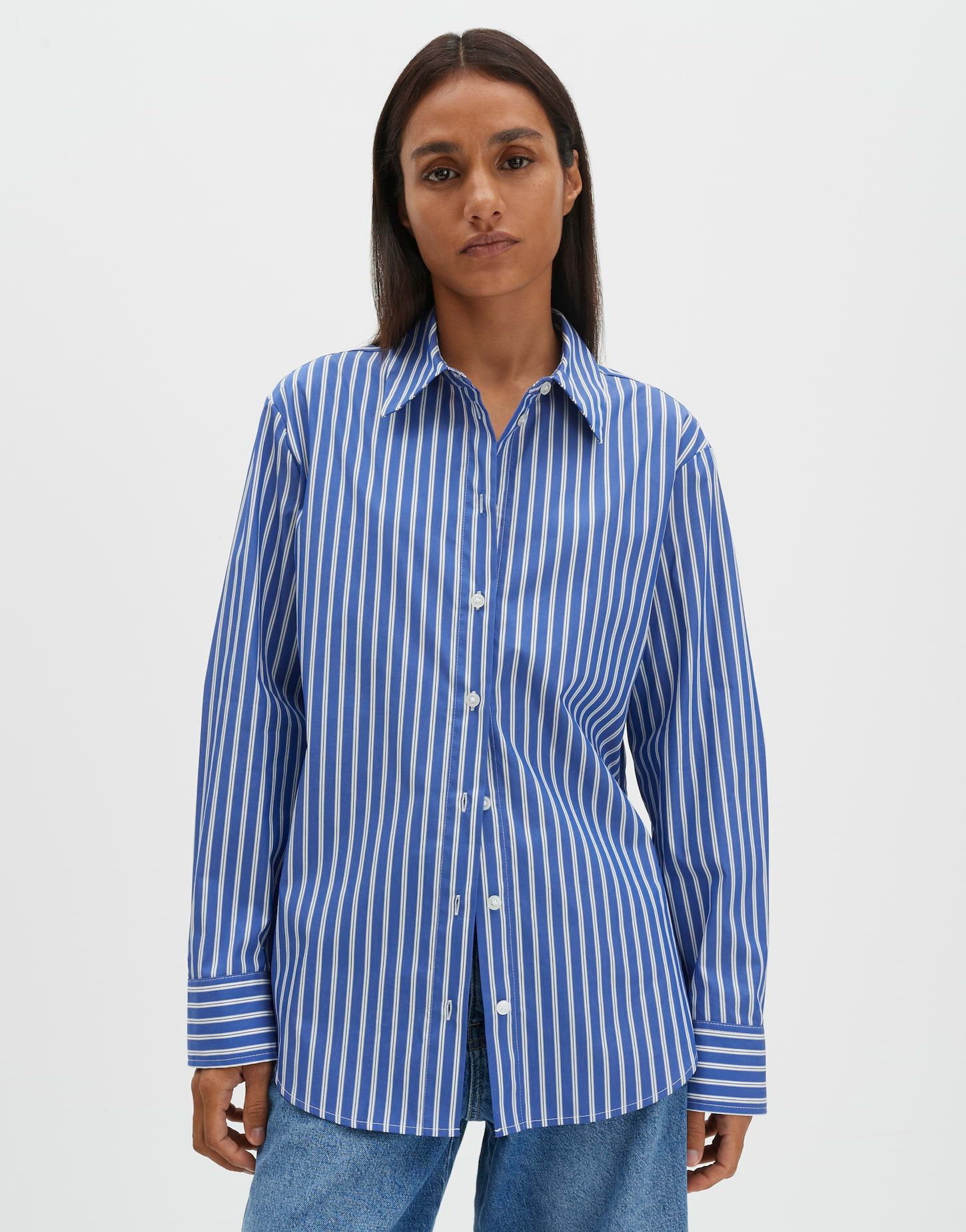 someday Langarmbluse ZIVIAN Loose aus nachhaltigem BCI Cotton Mix gerader S günstig online kaufen