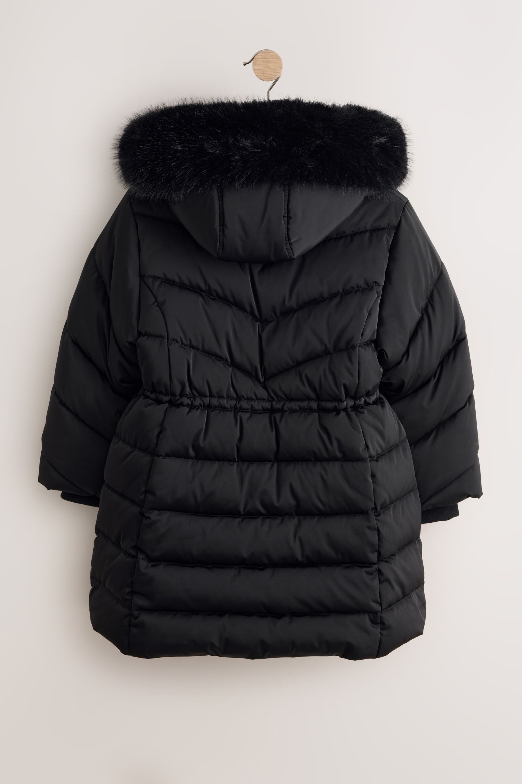 Next Fellimitatmantel Wasserabweisende Steppjacke mit Kunstfell (1-tlg)