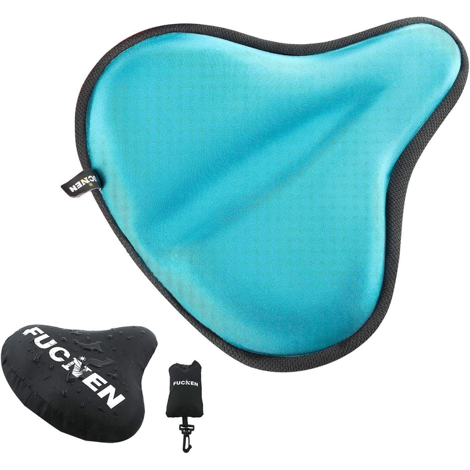 LuxusKollektion Sattelbezug Sattelüberzug Fahrrad Heimtrainer Damen Herren 27x25cm Himmelblau