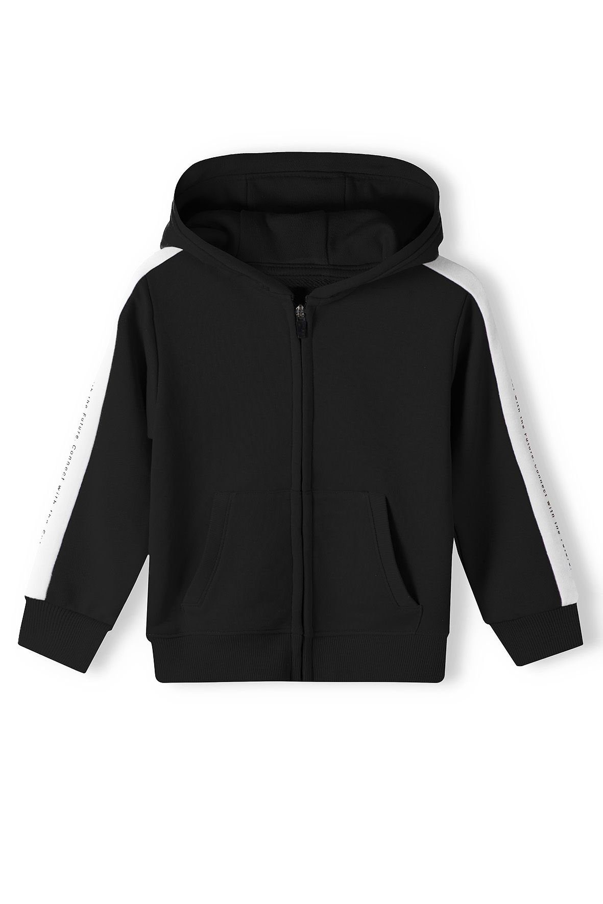 Hoodie mit Schwarz Kapuzensweatshirt MINOTI Zipper (12m-14y)