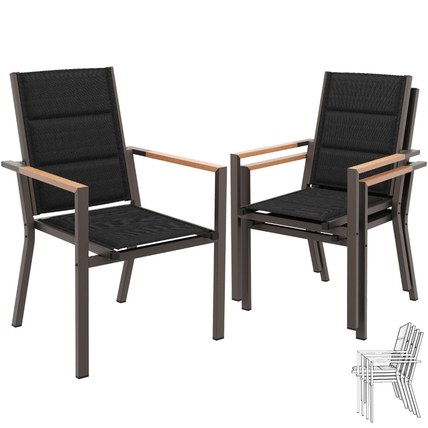 GUNJI Gartenstuhl Klappstuhl (2er Set), bequem, günstig online kaufen