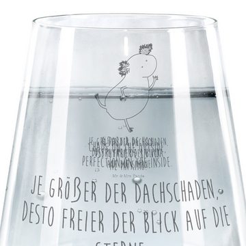 Mr. & Mrs. Panda Glas Axolotl Tanzen, Trinkglas, Wasserglas, Spülmaschinenfeste Trinkglser, Premium Glas, Liebevolle Gestaltung