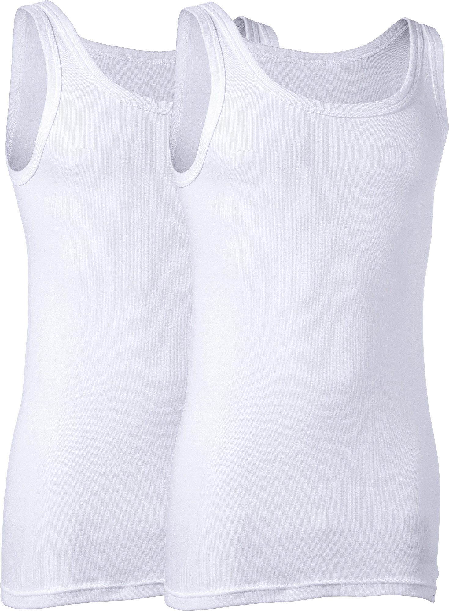 Erwin Müller Unterhemd Herren-Unterhemd 2er-Pack Feinripp Uni