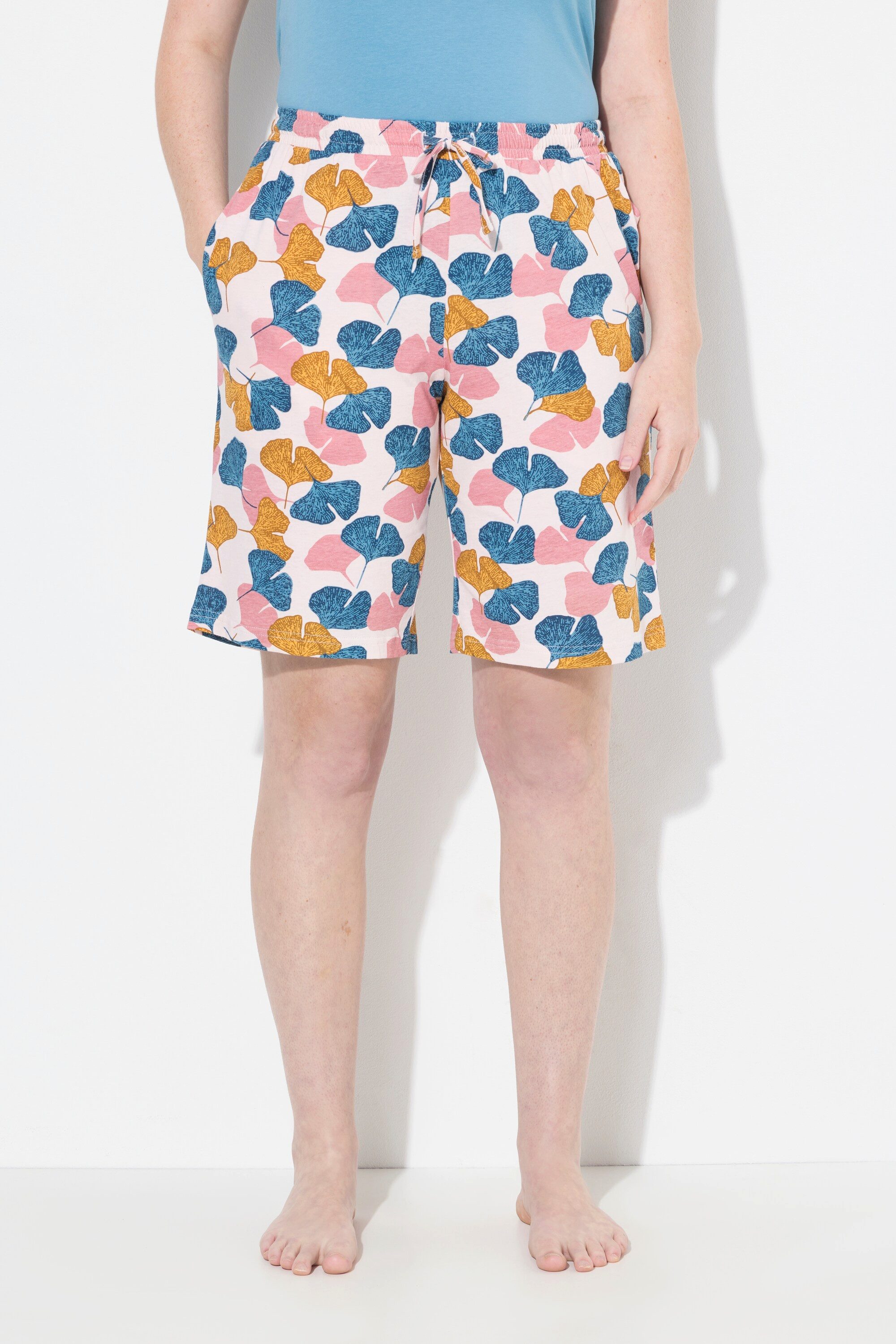 Ulla Popken Pyjamahose Pyjama-Shorts Gingko weites günstig online kaufen