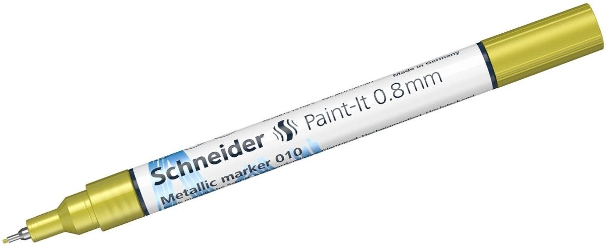 SCHNEIDER Permanentmarker Metallicmarker Paint-It 010 0,8mm yellow metallic (5 Stück)
