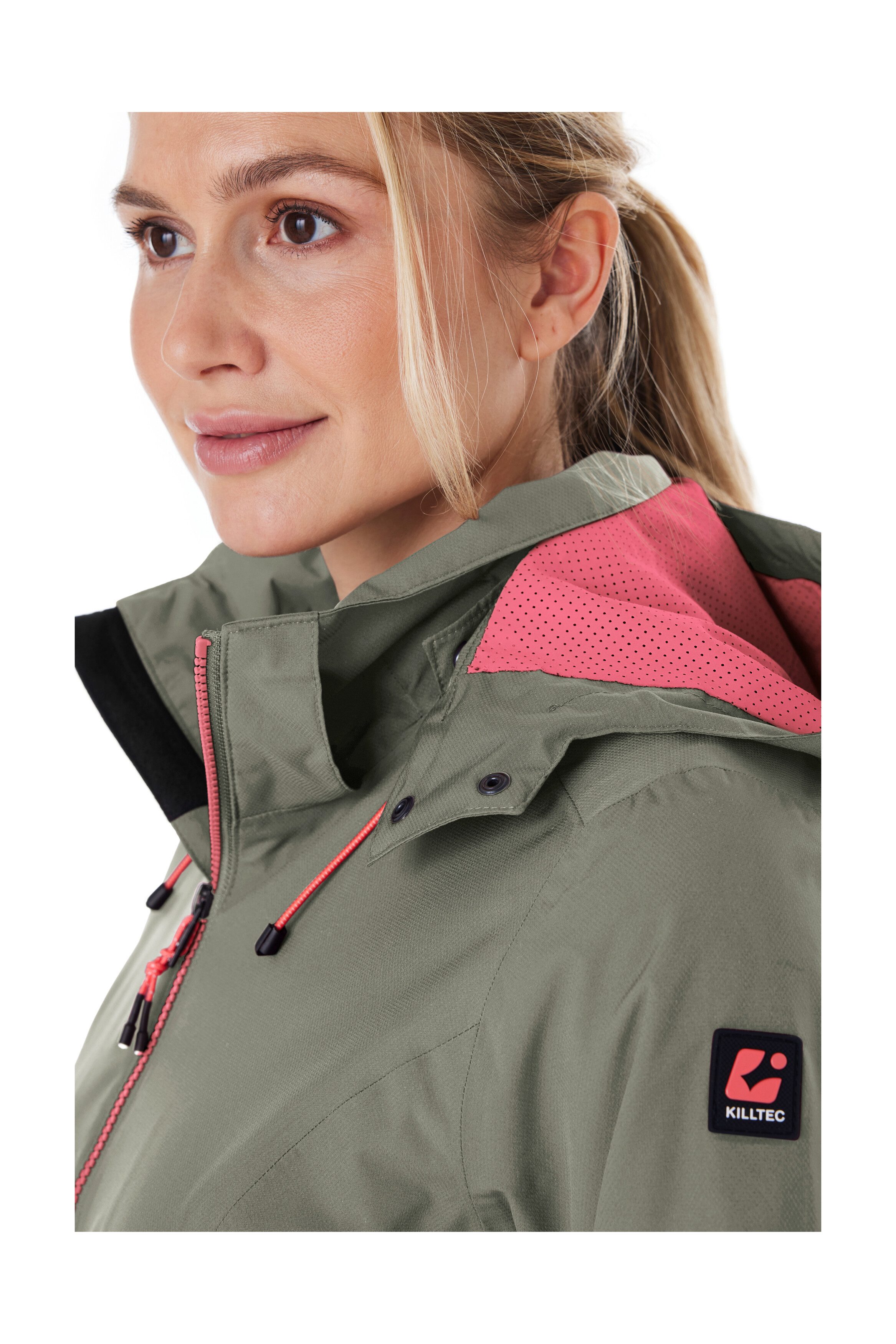 Killtec Outdoorjacke Damen Regenjacke OOKS 1 Leichte, wasser- und winddichte Jacke, atmungsaktiv, abnehmbare Kapuze