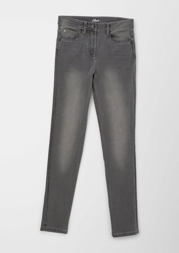 s.Oliver Stoffhose Jeans Skinny Suri / Skinny Fit / High Rise / Skinny Leg  Waschung, in 5-Pocket-Form, wird mit einem Knopf verschlossen, mit  Reißverschluss