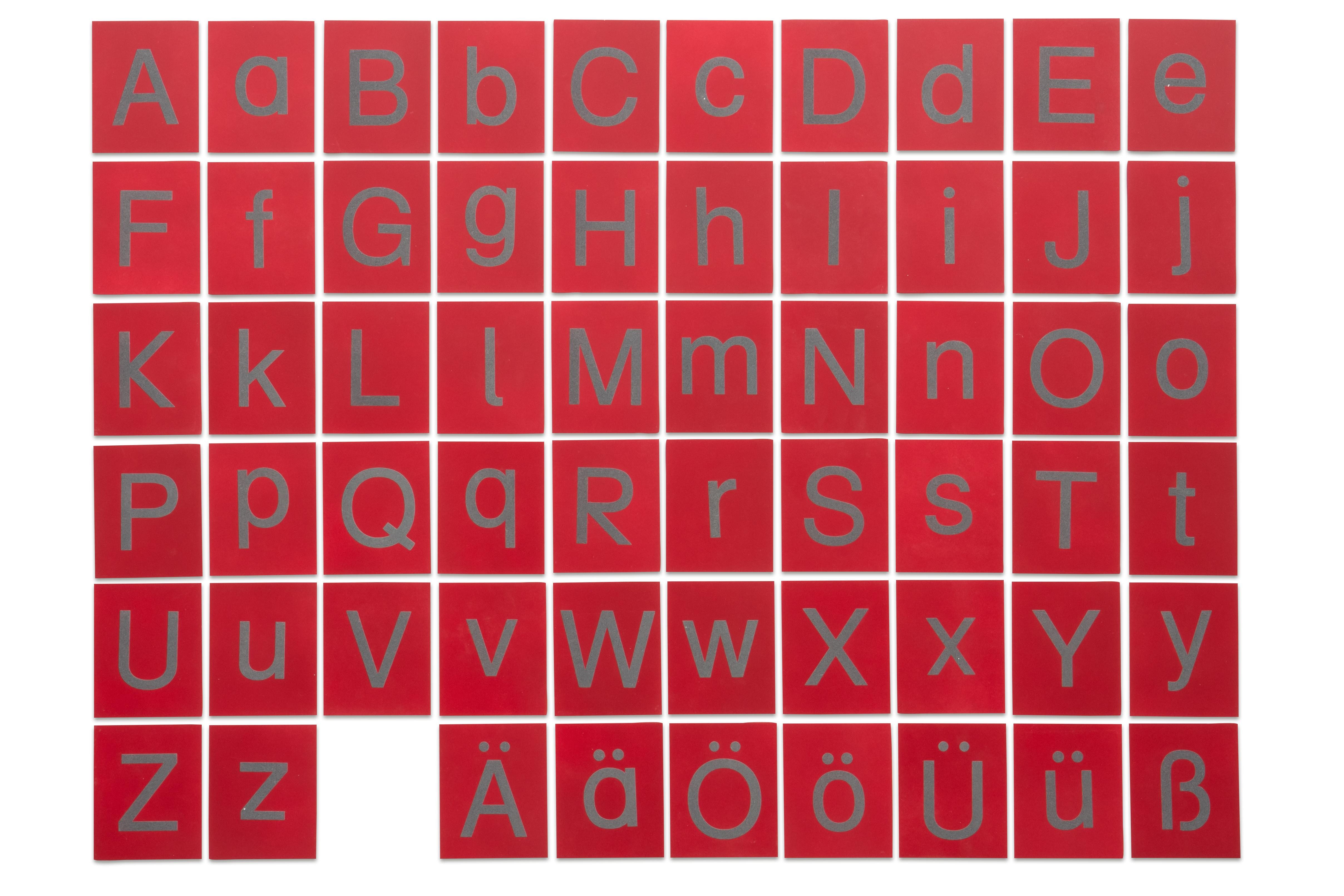 Betzold Lernspielzeug Fühl- und Tastplatten „Groß- und Kleinbuchstaben“