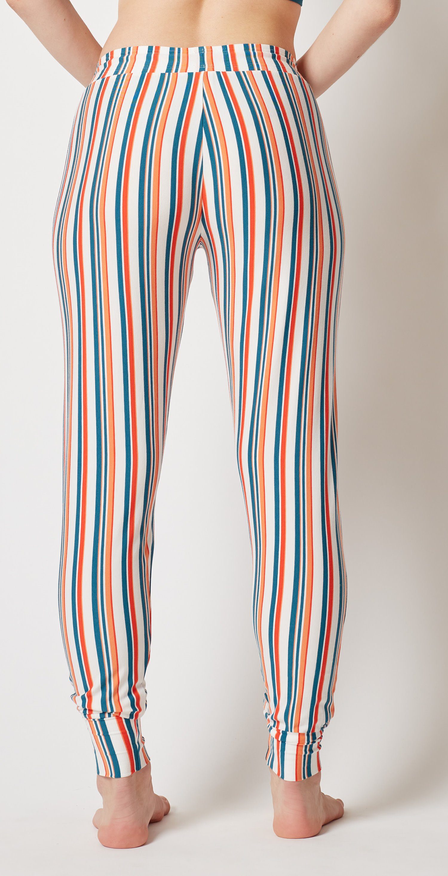 (1-tlg) Pyjamahose Design Modisches Damen Skiny Schlafanzug Hose