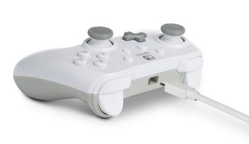 PowerA Kabelgebundener Controller für Nintendo Switch - Weiß Matt Controller (Offiziell lizenziertes Nintendo Produkt)