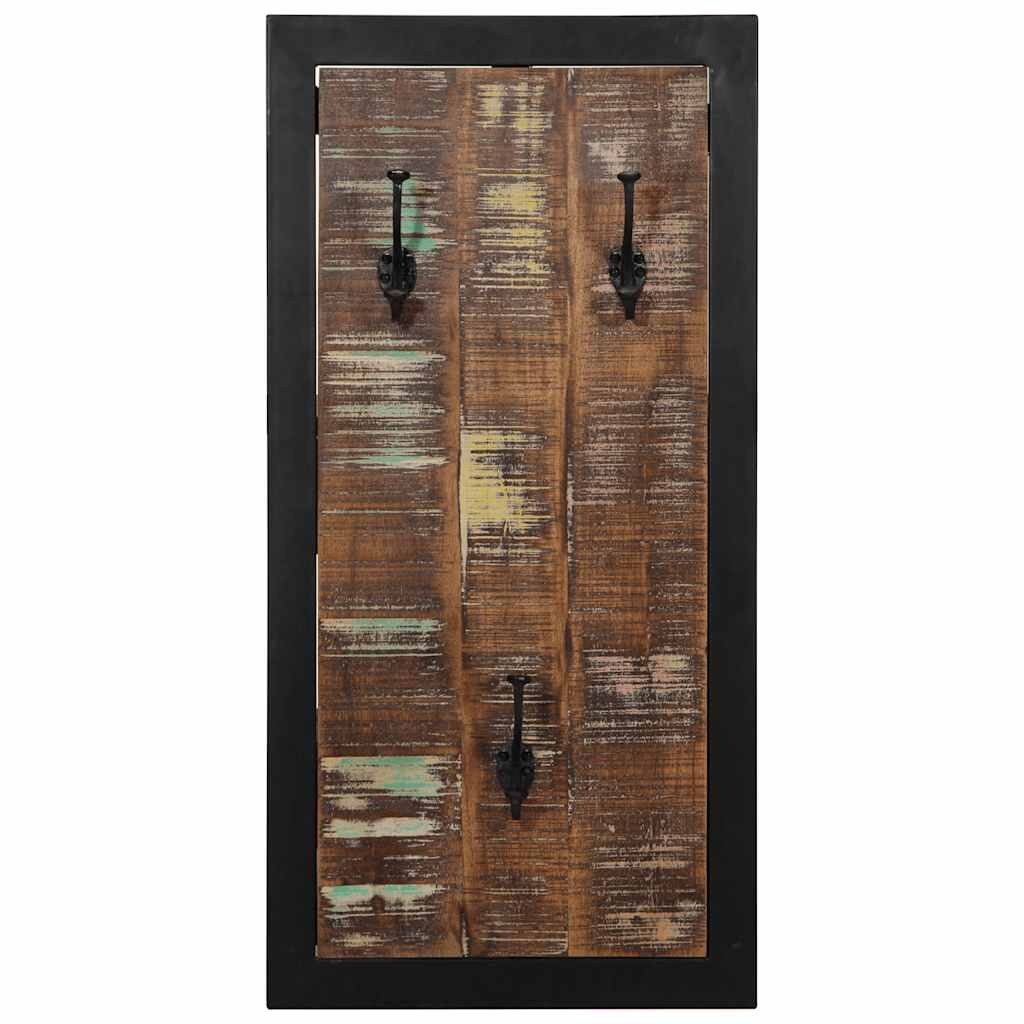 vidaXL Garderobenständer Garderobe Mehrfarbig 40x2x80 cm Altholz Massiv, (1 St)