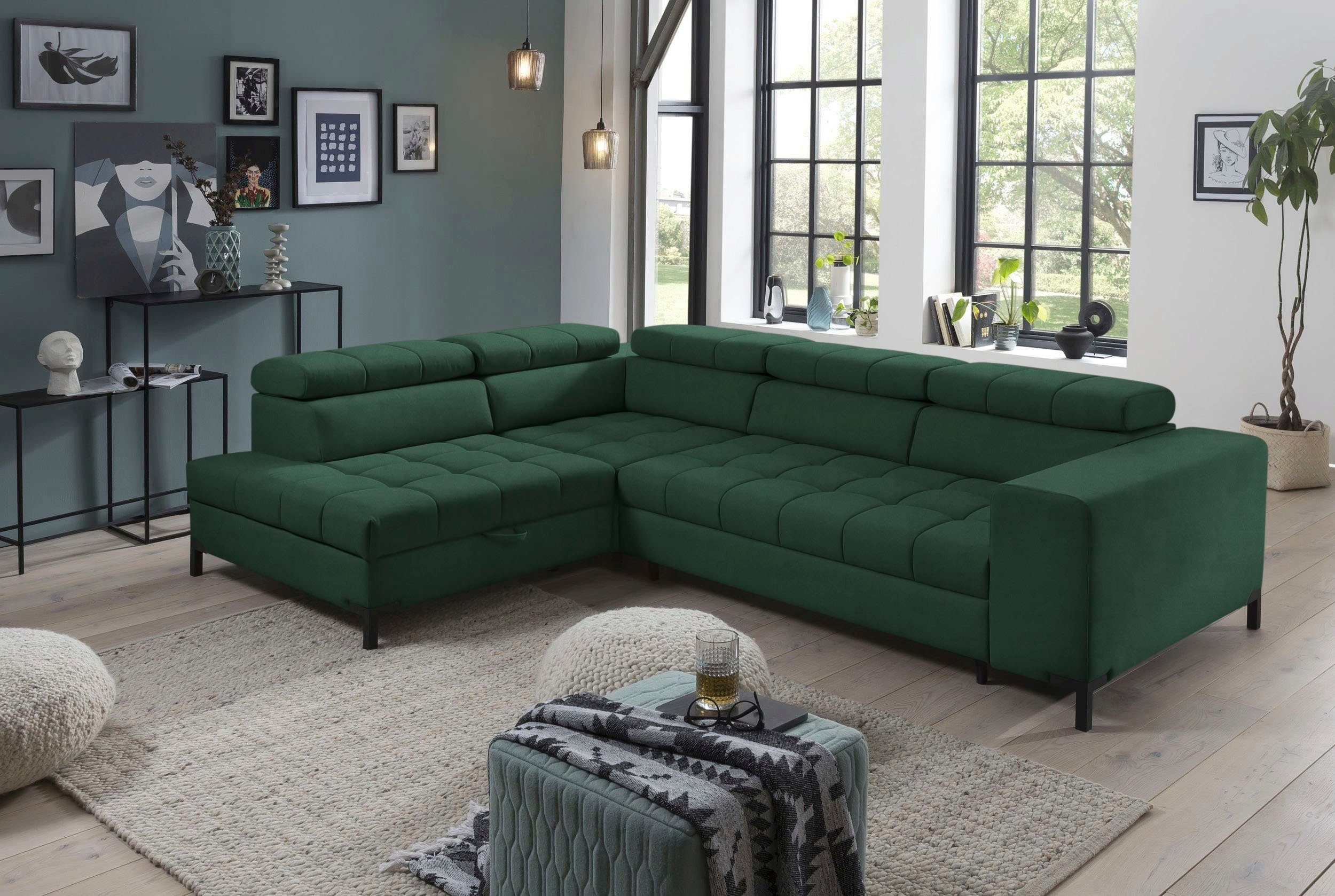 exxpo - sofa fashion Ecksofa Bocco, hochwertige Verarbeitung, toller Sitzko günstig online kaufen