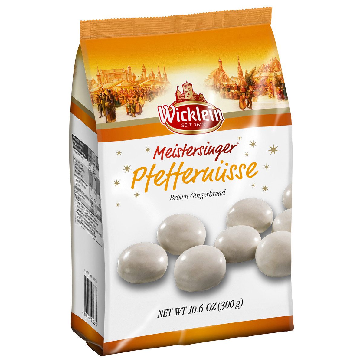 Wicklein Süßigkeit, Wicklein Würzige Lebkuchen Pfeffernüsse mit weißer Zuckerglasur 300g