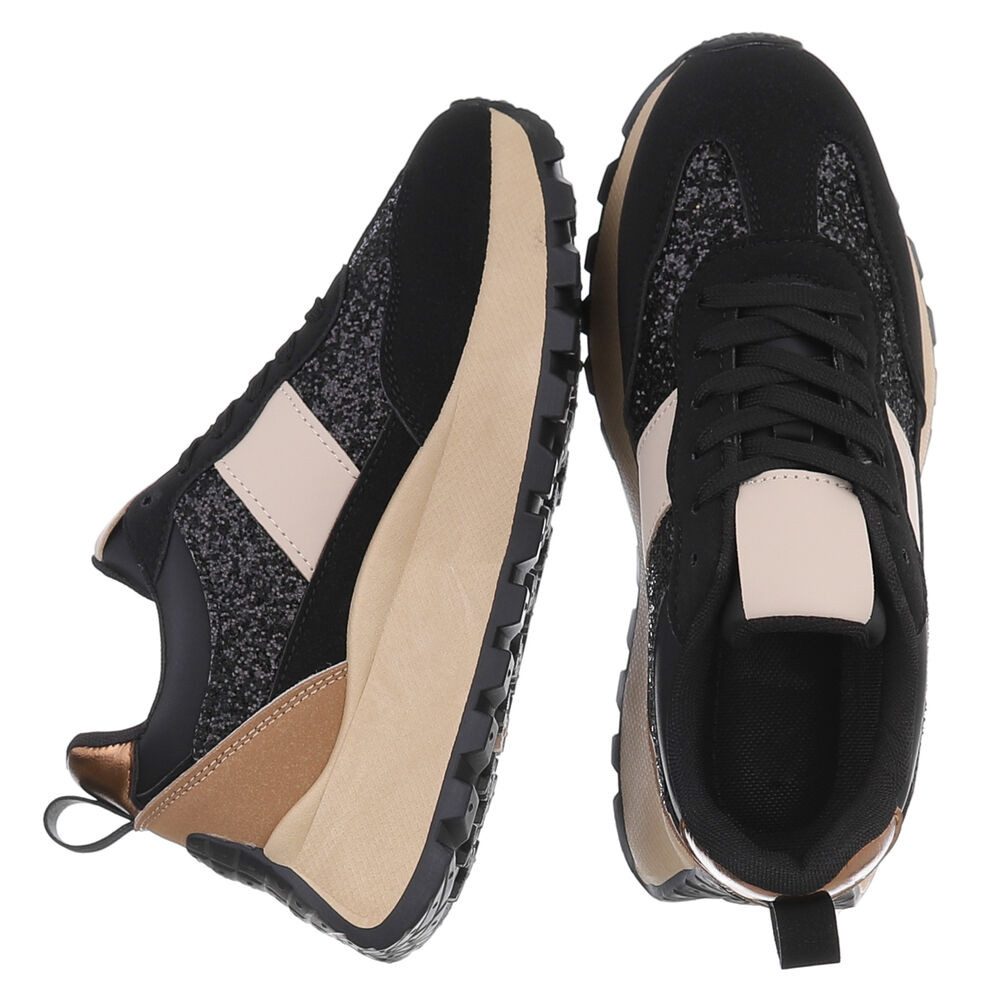 Ital-Design Stylische Sneakers mit Glitzerdetails für Damen Sneaker (901697 günstig online kaufen