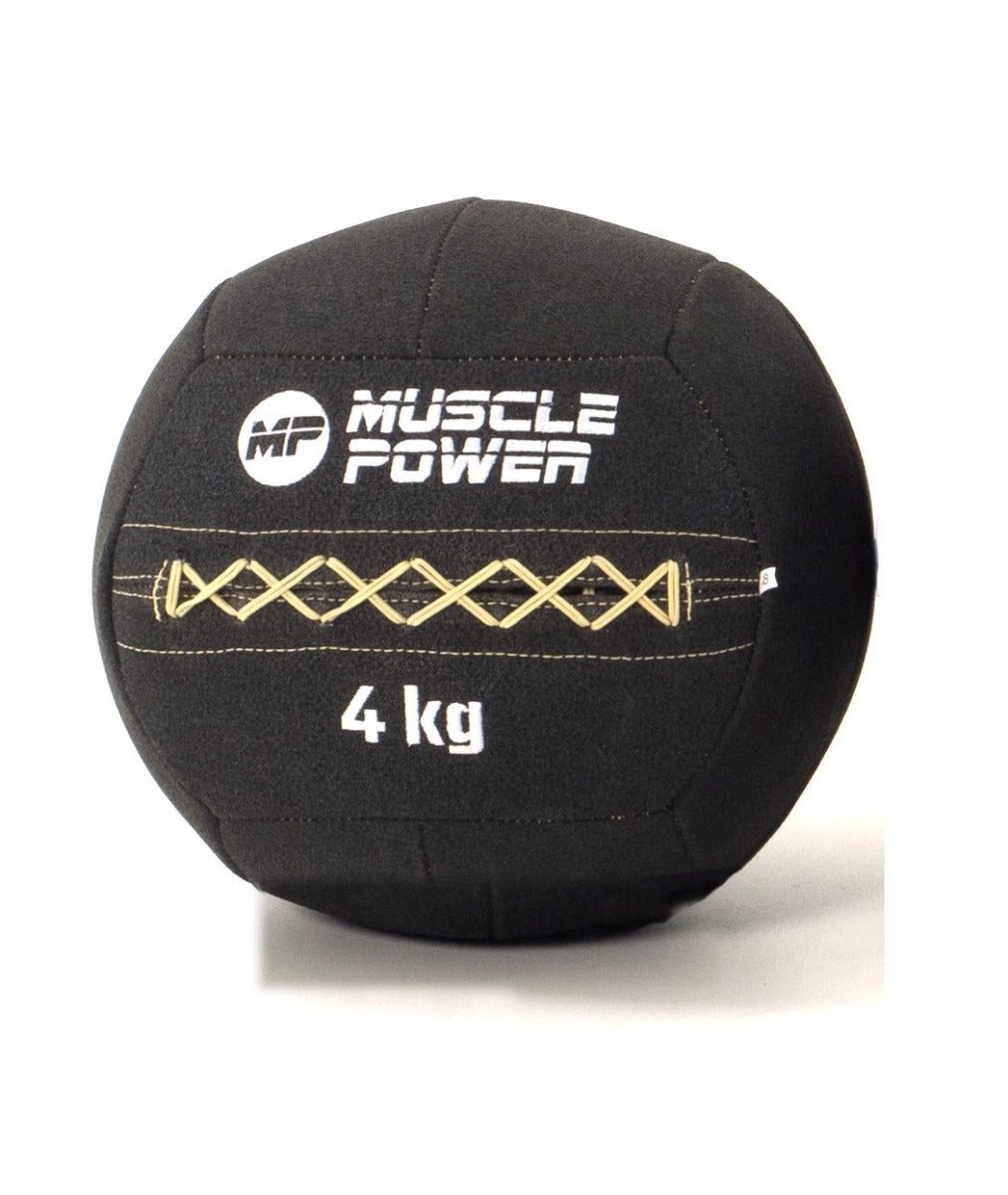 Muscle Power Medizinball Wall Ball - Kevlar - Weiche Füllung - 4 kg