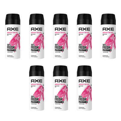 axe Deo-Set Bodyspray Anarchy for Her Deo Deospray ohne Aluminiumsalze 8x150ml