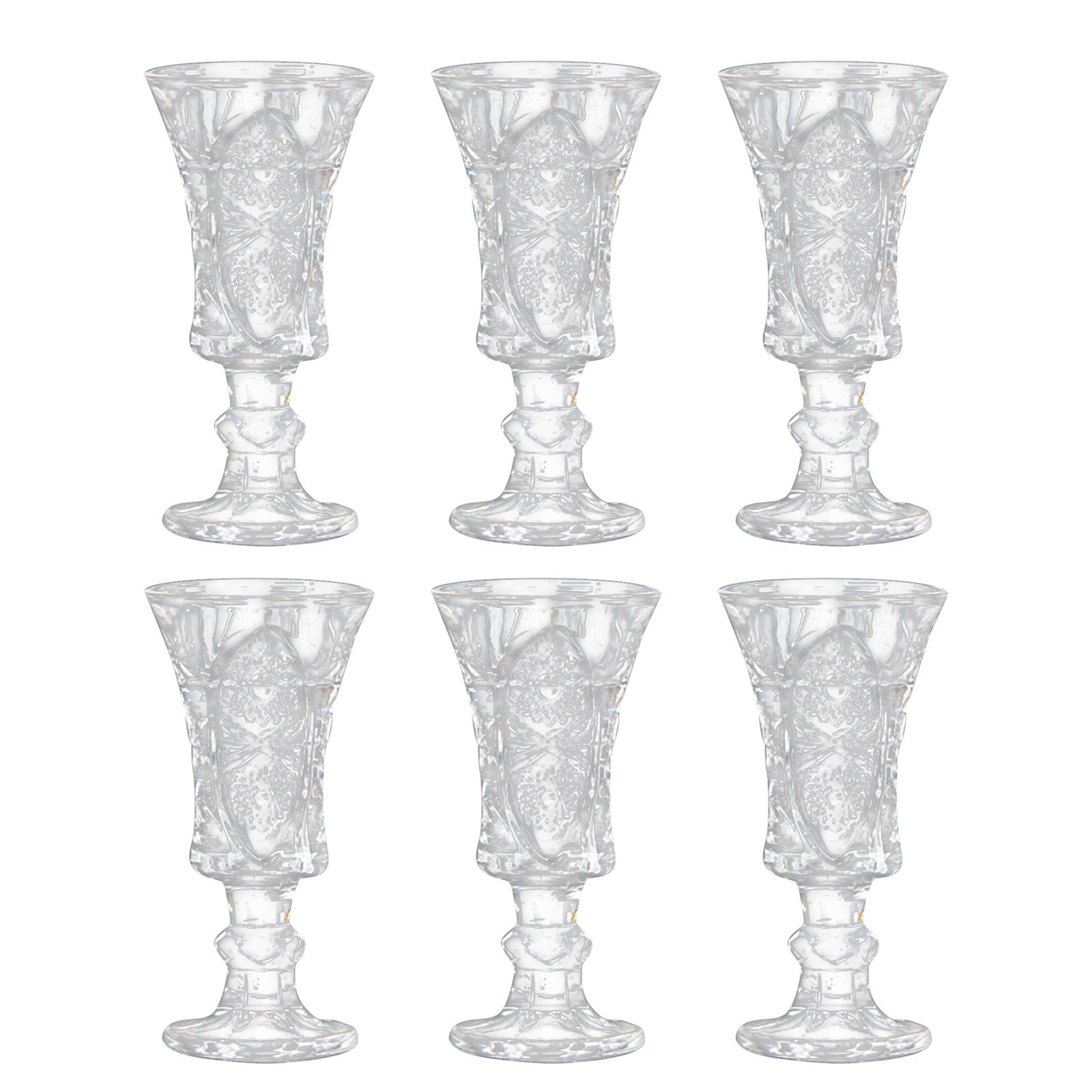 OKWISH Schnapsglas 6er Set Schnapsgläser Glas Shotgläser Kleine Likörgläser Weinglas, Glas, Kristallglas für den privaten Gebrauch die Gastronomie Bars Catering
