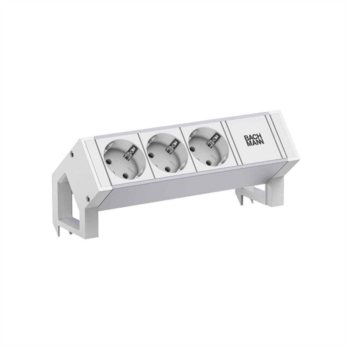 Bachmann DESK2 ALU WHITE 3xCEE7/3 0,2m GST18 RAL9010 Розеткиleiste (Kabellänge 0.2 m)