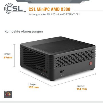CSL X300 / 4650G / 16 GB / 1000 GB SSD Mini-PC (AMD 4650G, Radeon Graphics, 16 GB RAM, 1000 GB SSD)