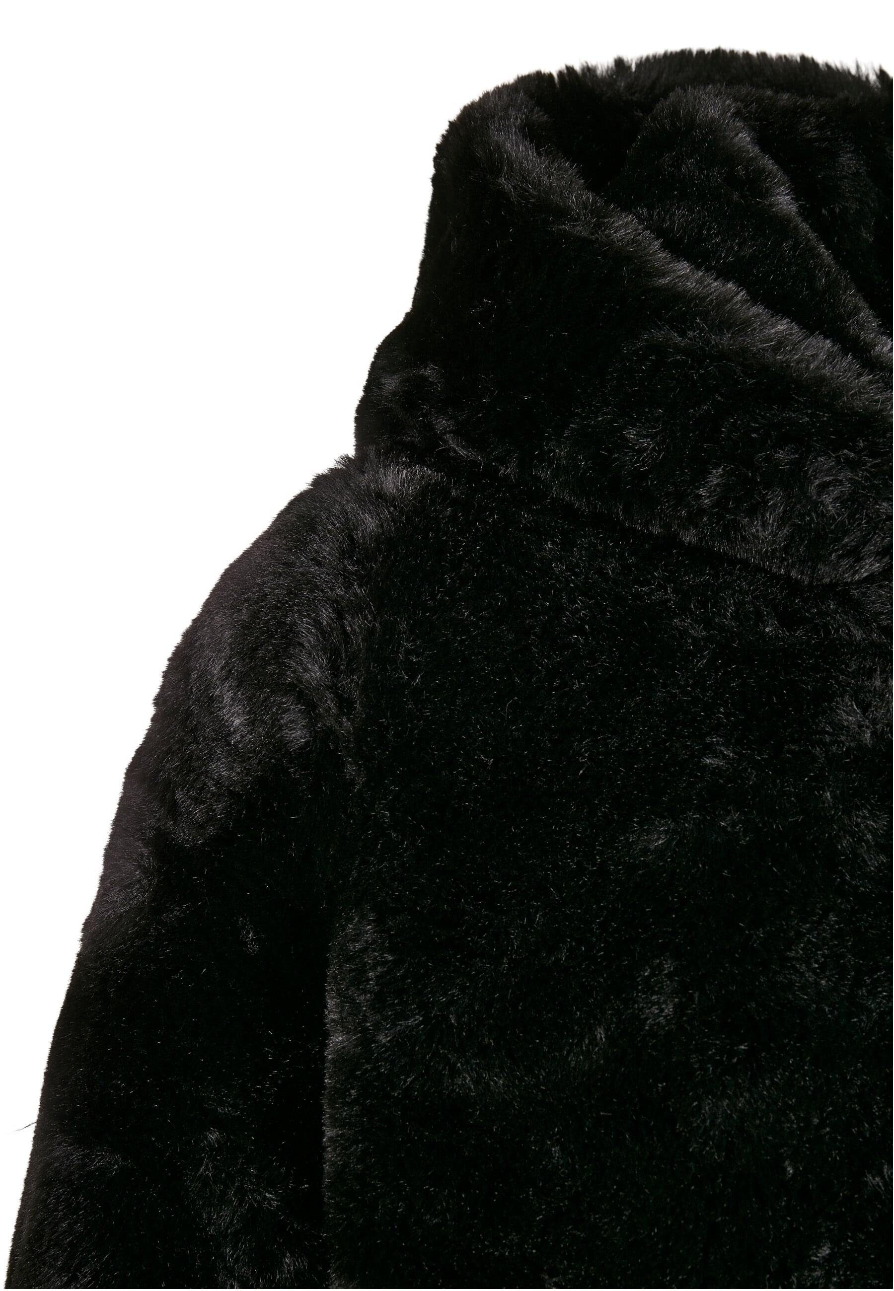 Damen Girls CLASSICS (1-St) black URBAN Winterjacke Coat Teddy Hooded