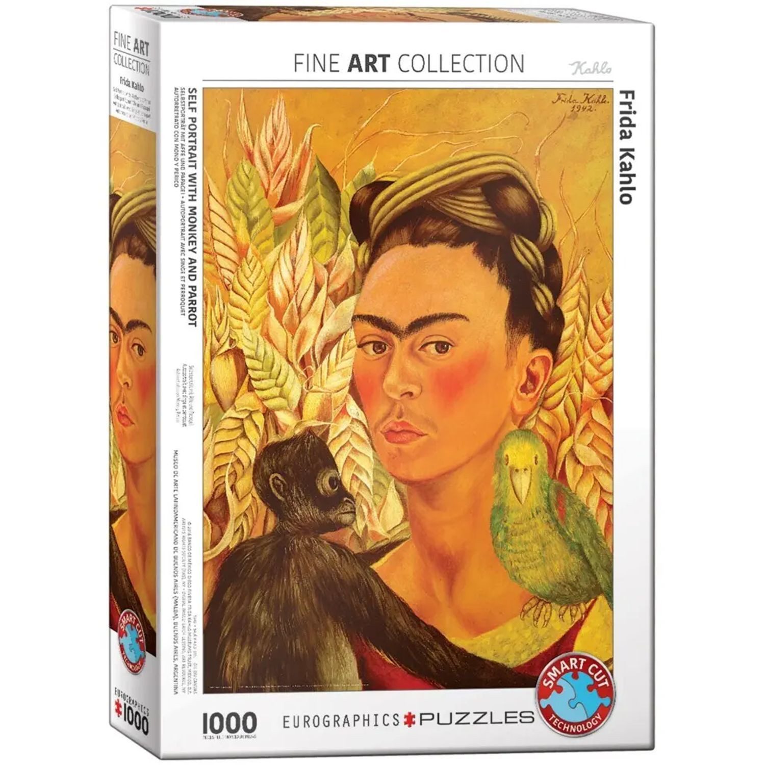 EUROGRAPHICS Puzzle Autoportrait mit Äffchen und Papagei, 1000 Puzzleteile