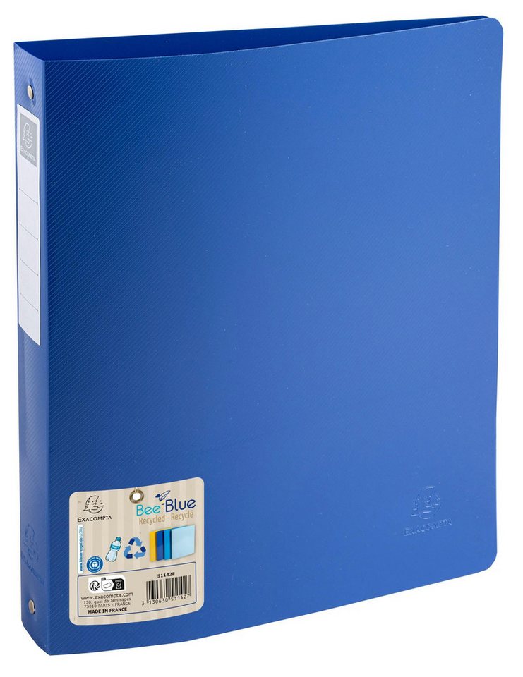 Thumbnail - EXACOMPTA Ringbuchmappe 12x Ringbuch A4 Maxi 4 Ringen Recycling-PP BeeBlue Marineblau 51142E, PP Ringbücher