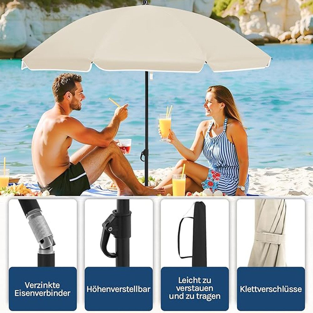 Woltu Sonnenschirm, UPF 50+, Balkonschirm φ135/155/175 cm, mit Tragetasche günstig online kaufen