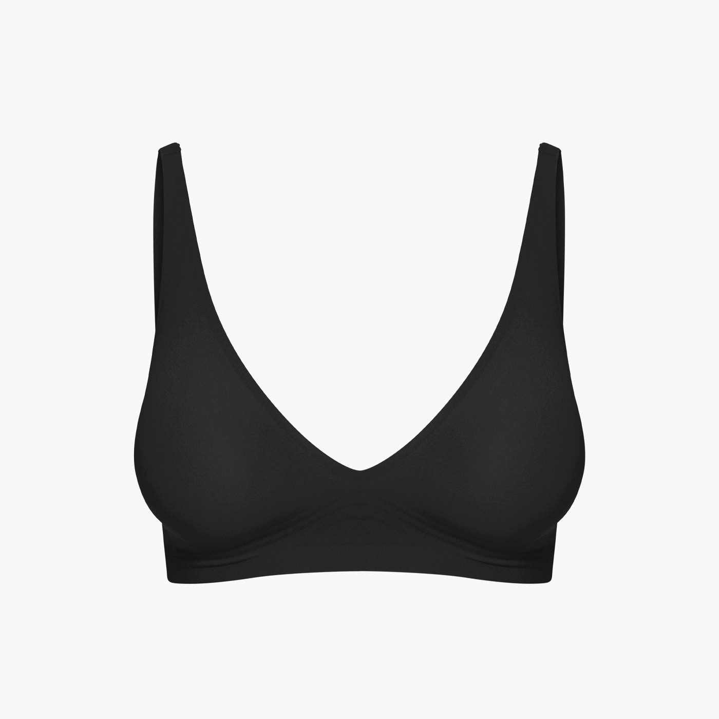 Creamy Fabrics Bügelloser BH Comfort Push-Up BH-Schwarz-2XL (1-tlg)