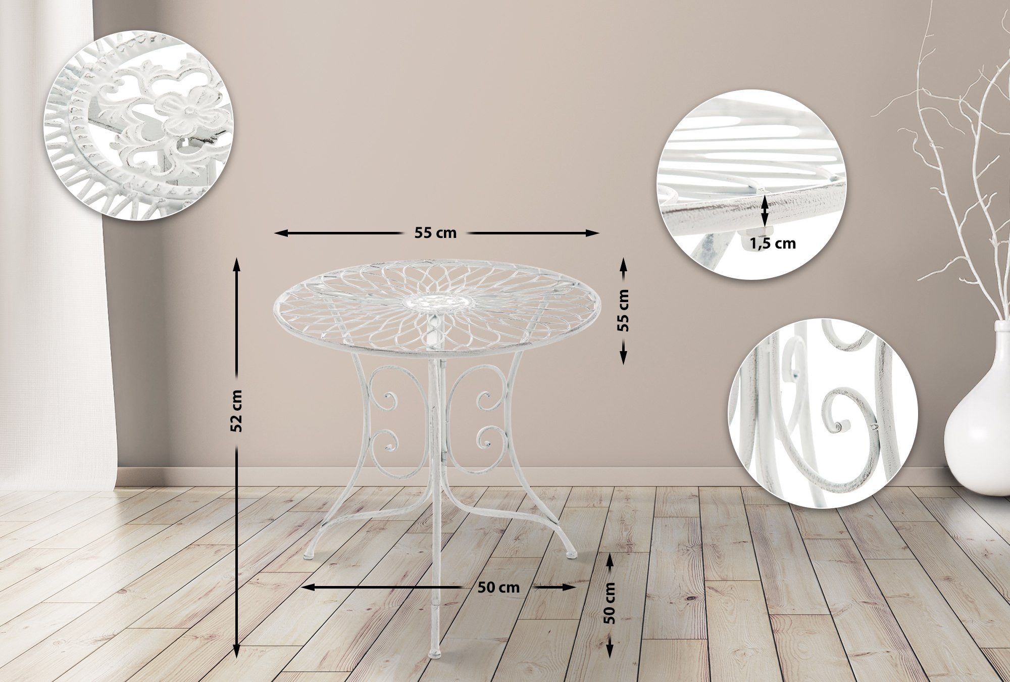 CLP Gartentisch Ariano, Beistelltisch, Tischhöhe 52 günstig online kaufen
