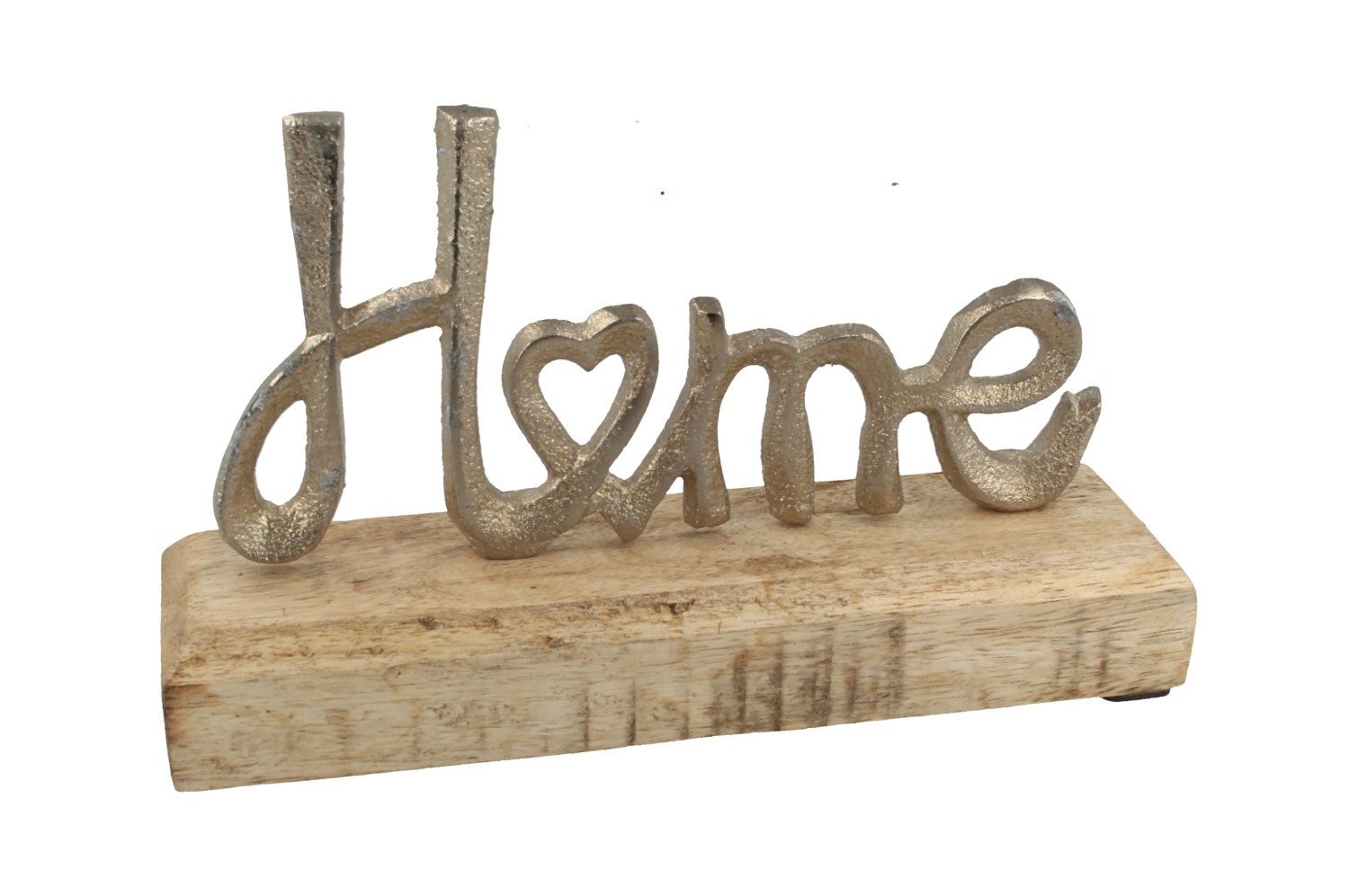 Deko-Schriftzug Schriftzug "Home" Alu auf Holzfuß, groß