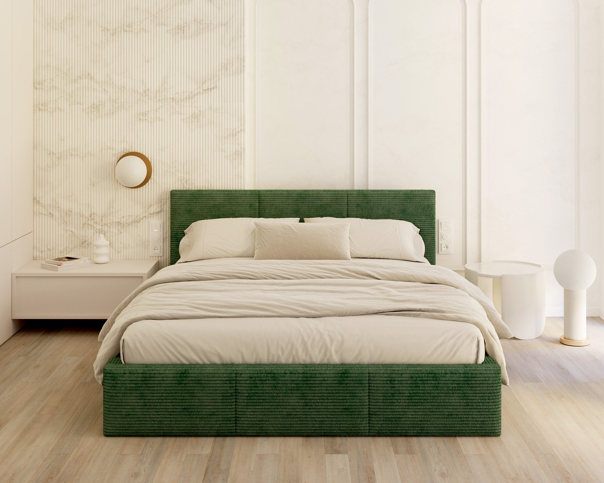 thematys Polsterbett mit Bettkasten Stauraumbett, aus hochwertigem CORD Sto günstig online kaufen