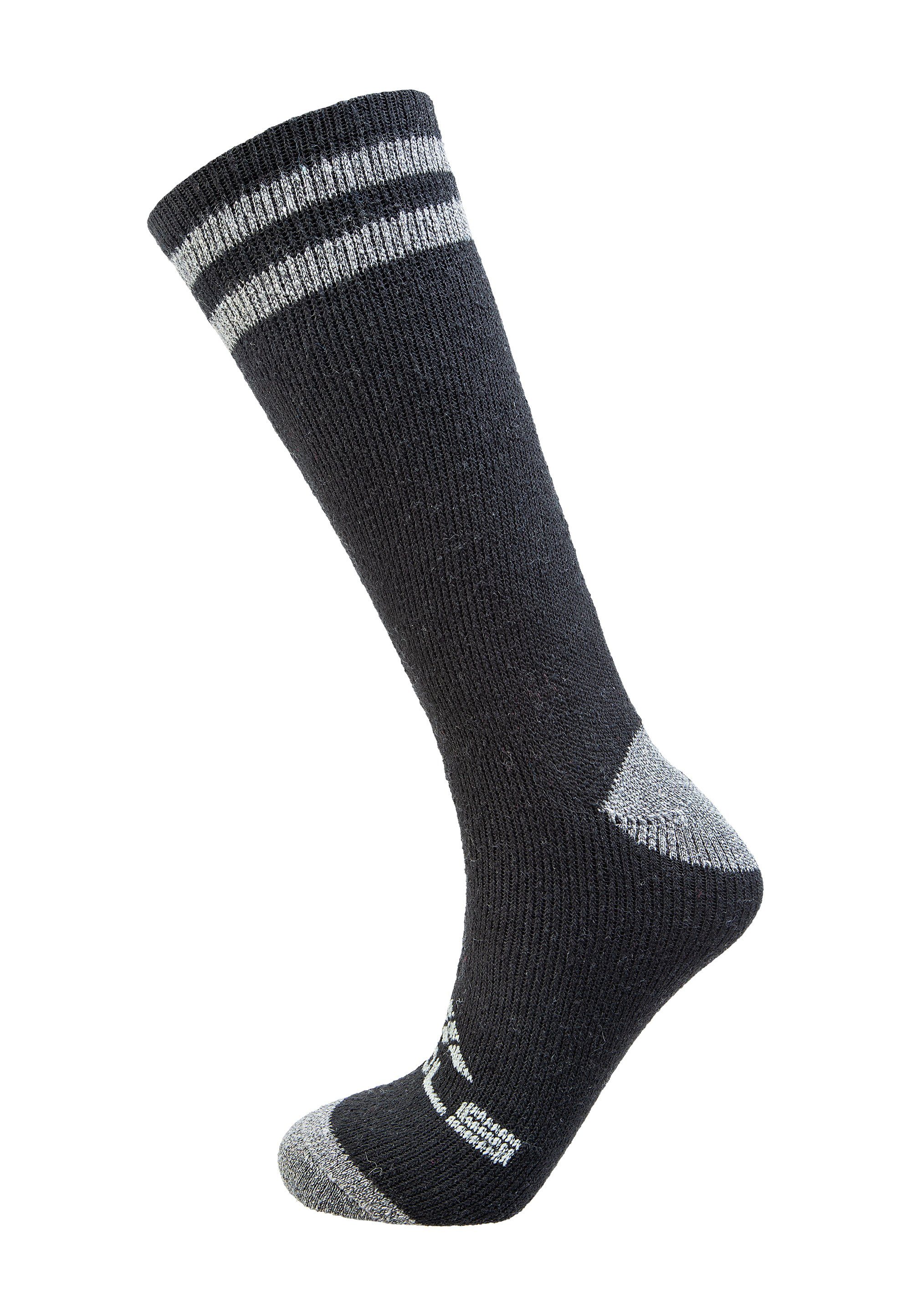 MOLS Bonner (1-Paar) Material aus schwarz-grau Socken wärmendem