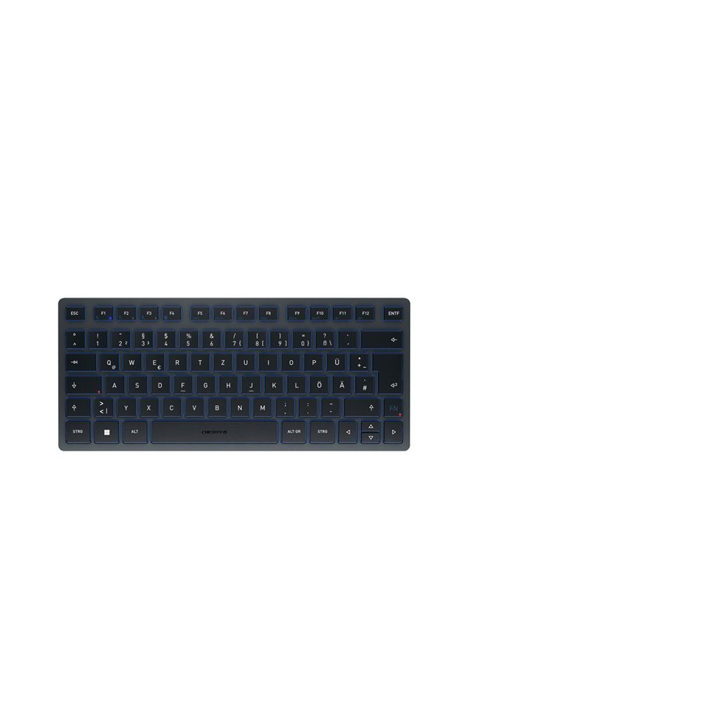 Cherry KW 7100 MINI BT Wireless-Tastatur (Multipoint 3 BT, Inkl. Transporttasche)
