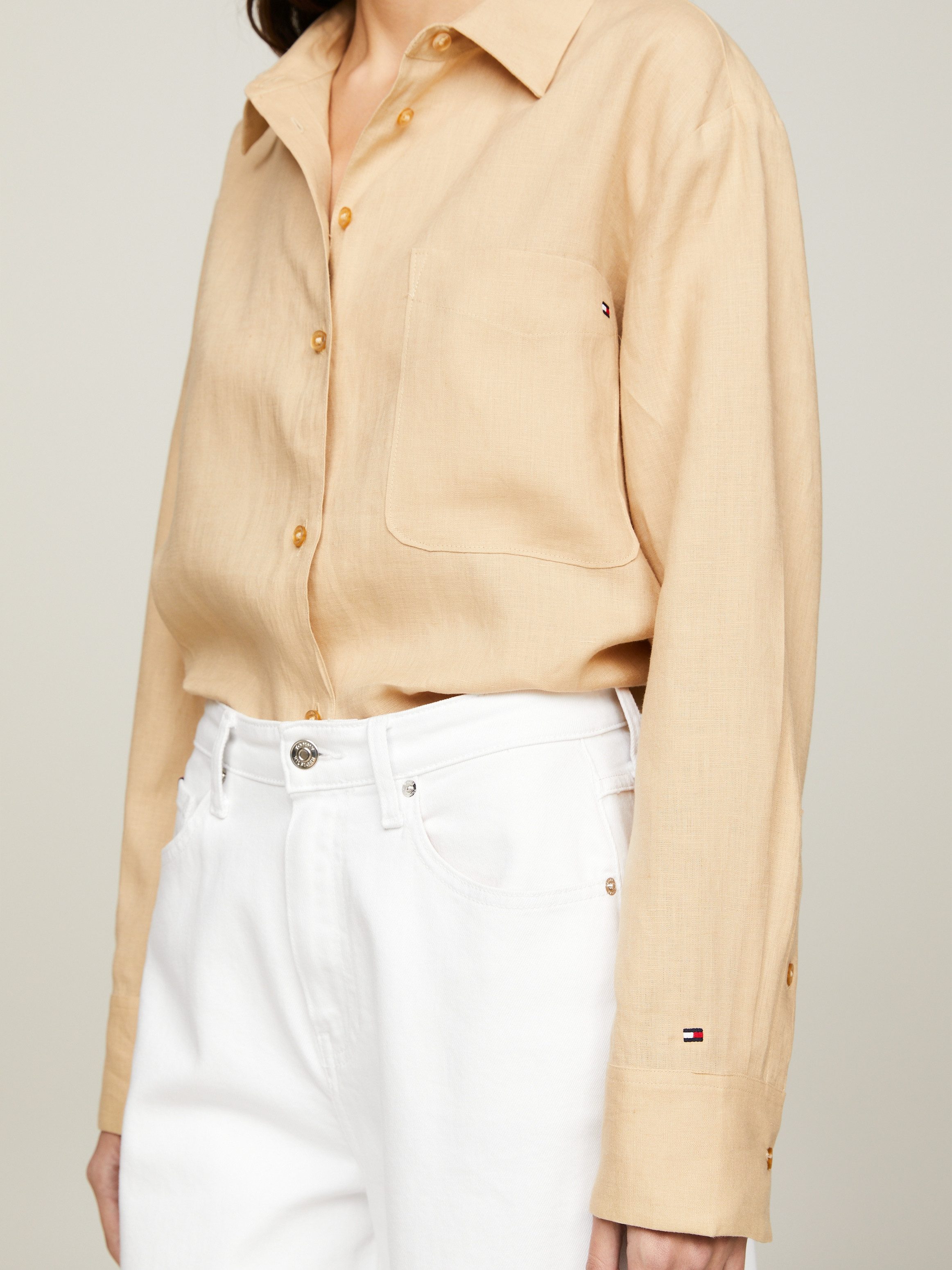 Tommy Hilfiger Hemdbluse LINEN EASY FIT günstig online kaufen