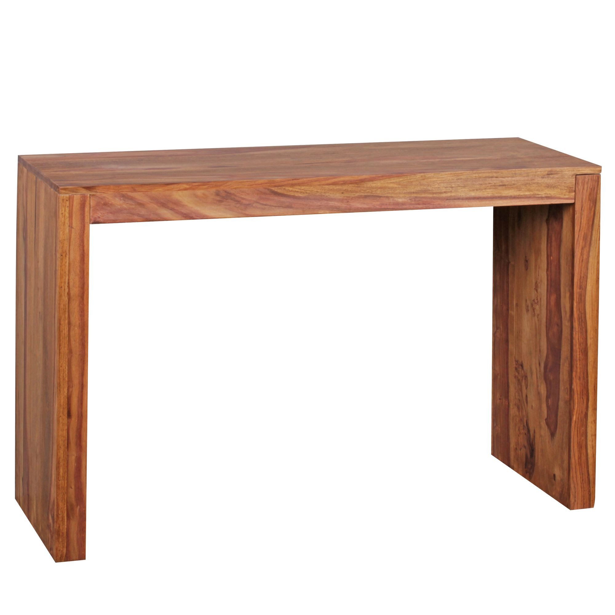 furnicato Konsolentisch 115x40x75 cm Massivholz, Walnuss Finish (1-St), Lackierte Oberfläche für deinen Esstisch mit stabilen Standbeinen