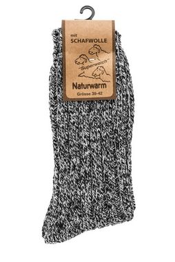 Wowerat Norwegersocken Warme weiche Norweger Socken mit Wolle Baumwolle Viskose (3 Paar)