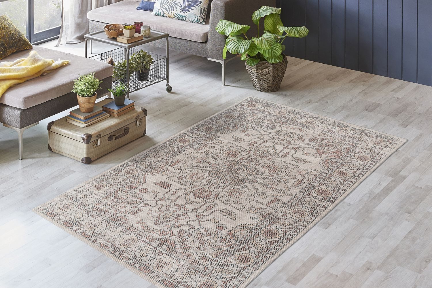 Teppich Boss Teppich Flachgewebe Teppich Patricia 325 - Beige, rechteckig, Höhe: 12 mm