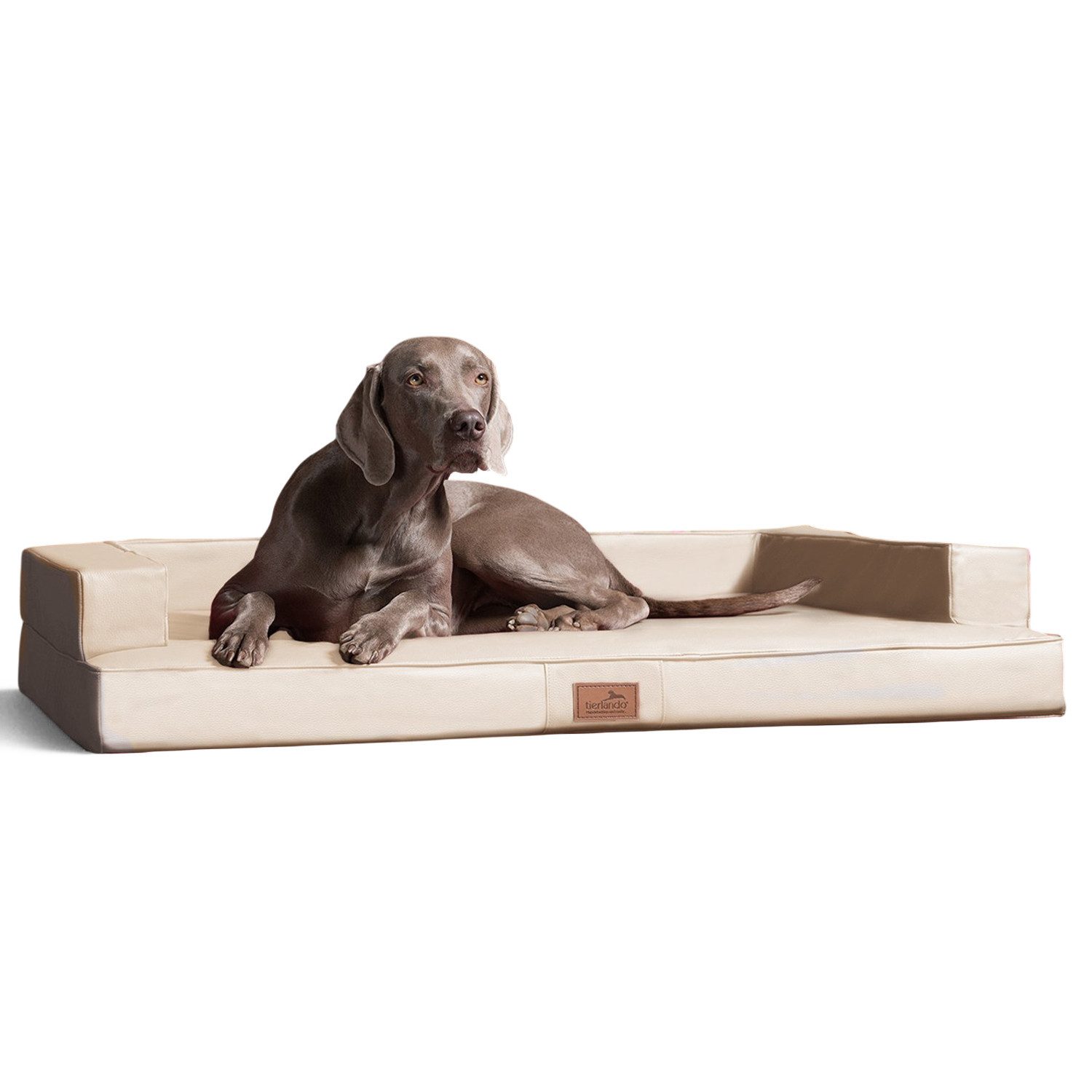 tierlando® Tierbett Orthopädisches Design Hundesofa GIBSON VISCO Kunstleder kubische Form, Abwischbar, Haar resistent, ergonomisch