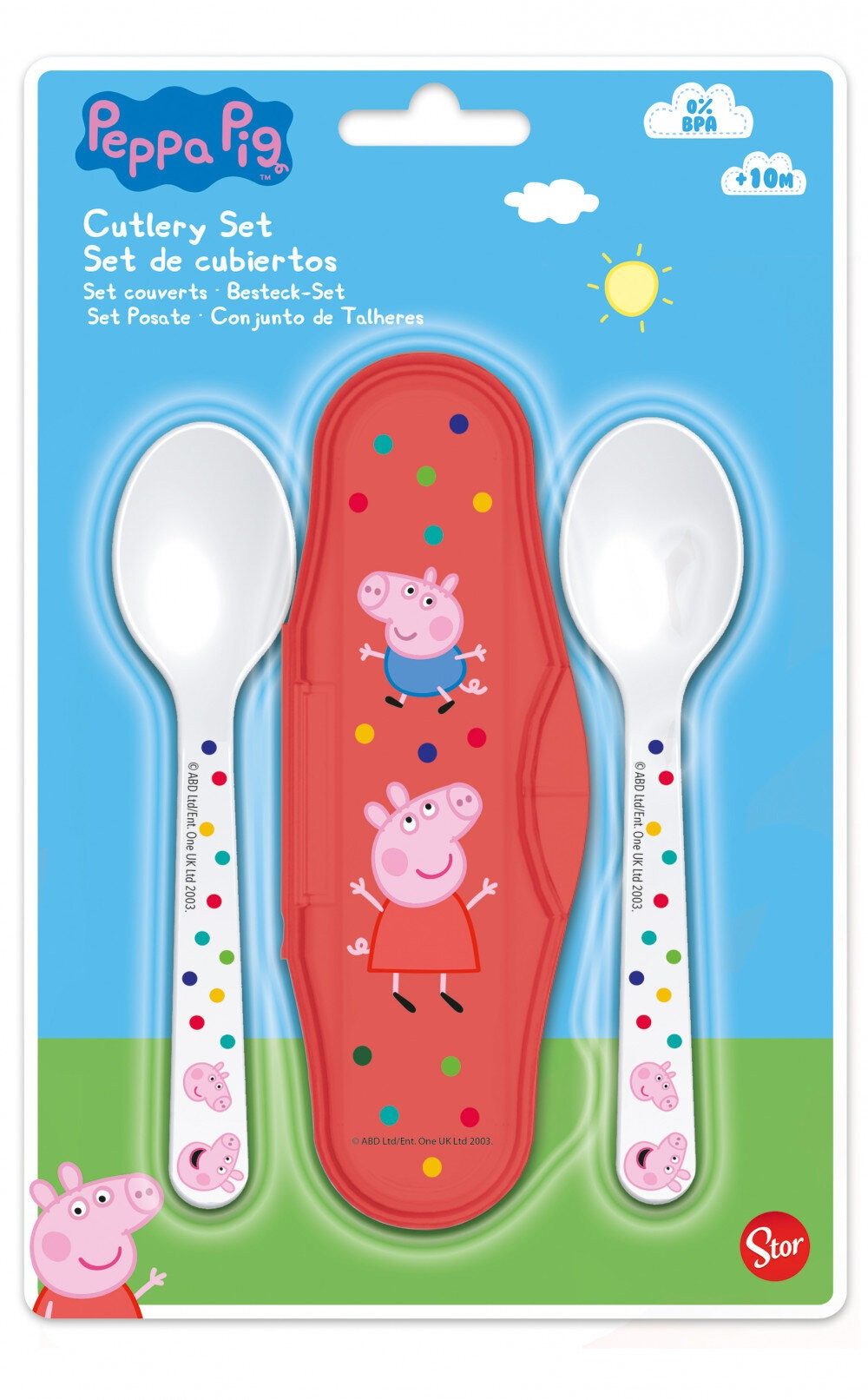 Stor Kinderbesteck Stor Toddler Etui mit 2 Löffeln PP Peppa Pig Little ONE