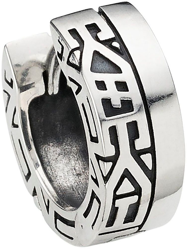 Bruno Banani Single-Creole Schmuck Geschenk Single Creole 925 Silber strukturiert geschwärzt