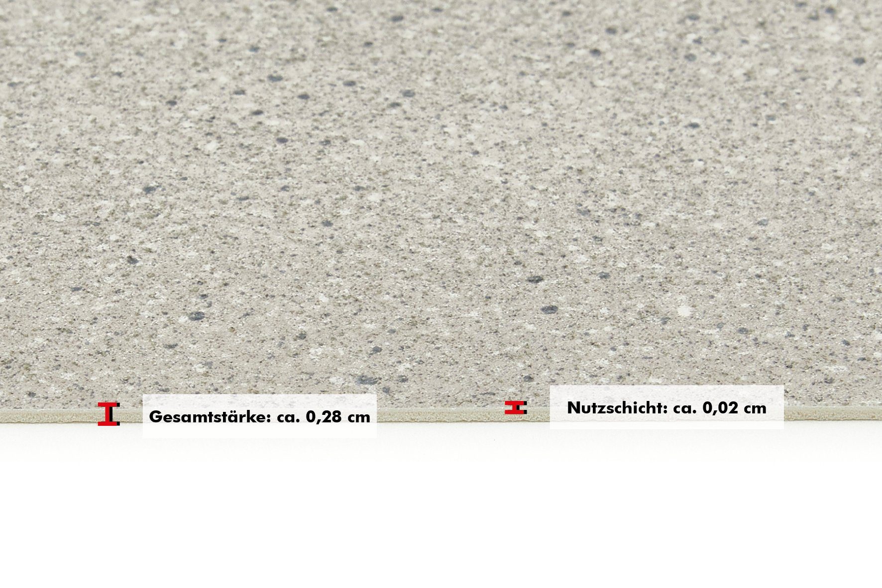 200 Andiamo Fliesen- 2,8 mm Bodenbelag Steinoptik, und grau Meterware cm, 400 Vinylboden Breite Stärke PVC oder cm