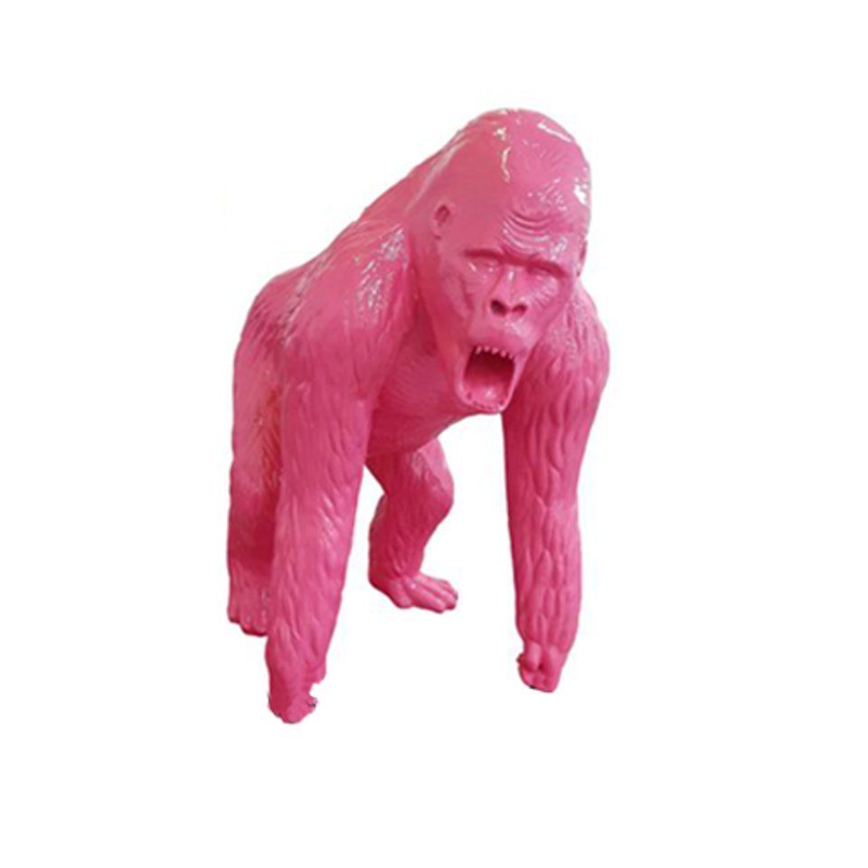 JVmoebel Skulptur Abstrakte Gorilla Pinke Statuen Design Statue Figur Garten 130cm Skulptur Deko
