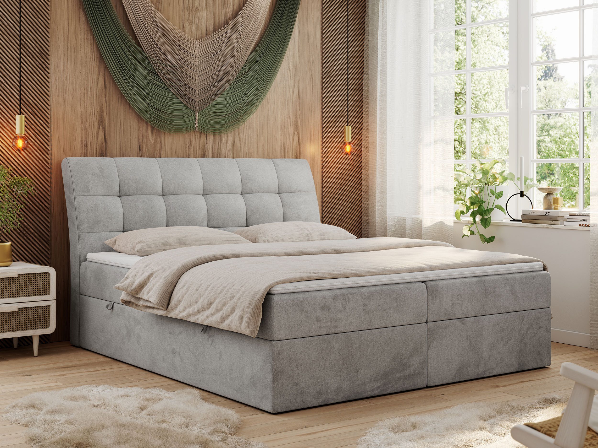 MKS MÖBEL Boxspringbett DIEGOS (Set, Topper günstig online kaufen
