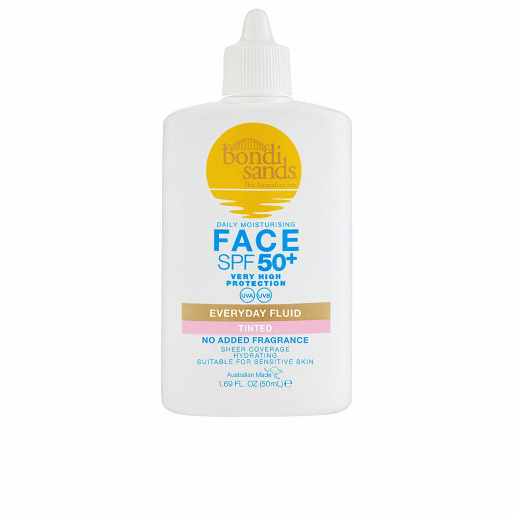 Bondi Sands Körperpflegemittel EVERYDAY Parfümfreies getöntes Gesichtsfluid SPF 50+ 50 ml