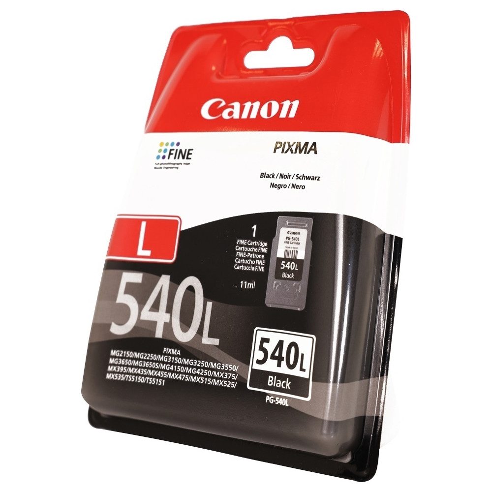 Canon TIN Canon Tinte PG-540L Schwarz bis 300 Seiten Druckzubehör. Nachfülltinte (für Canon, x, ISO/IEC 24711 Zertifizierung)